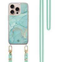 iPhone 16 Pro hoesje met mint koord - Touch of mint iPhone 16 Pro hoesje met mint koord - Touch of mint