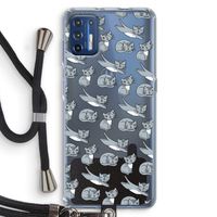 Poezen: Motorola Moto G9 Plus Transparant Hoesje met koord