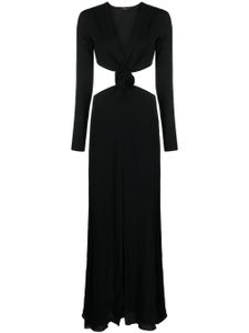 Blumarine robe à col v - Noir