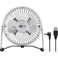Bureauventilator - Ø13 centimeter - 16 centimer hoog - Mini USB ventilator - Kantelbaar - Met aan/uit schakelaar - Grijs