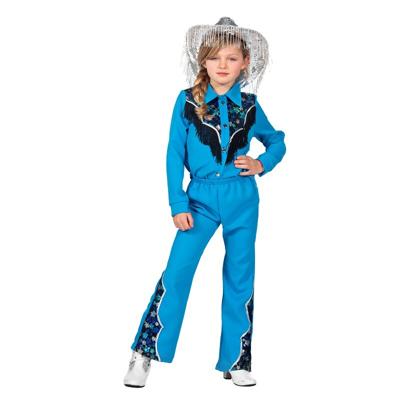 Glamorous western girl blauw