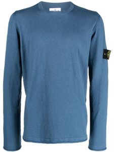 Stone Island sweat à patch Compass - Bleu