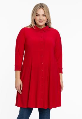 Yoek Blouse-jurk | Rood | Maat 58/60