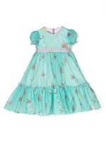 La Stupenderia robe Elena à fleurs - Bleu