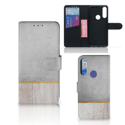 Alcatel 1S 2020 | Book Style Case | Wood Concrete