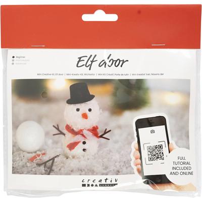 Creativ Company Mini hobbyset kabouterdeur, sneeuwpop, 1 doos