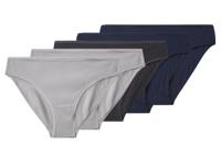 esmara Set van 5 dames onderbroeken - Plus size (marineblauw/donkergrijs/lichtgrijs, 3XL (56/58))