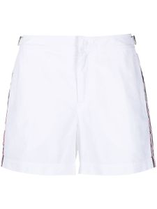 Orlebar Brown short de bain à bandes latérales - Blanc