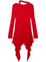 Stella McCartney robe à coutures asymétriques - Rouge - thumbnail