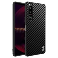 Imak LX-5 Sony Xperia 5 III Hybrid Case - Koolstofvezel - Zwart