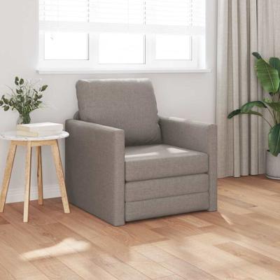 Vloerslaapbank met kussen Taupe 74 x 77 x 81 cm Stof
