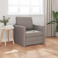 Vloerslaapbank met kussen Taupe 74 x 77 x 81 cm Stof