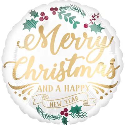 'Ballon 'Merry Christmas and a happy New Year'' | Luxe cadeaus
