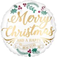 'Ballon 'Merry Christmas and a happy New Year'' | Luxe cadeaus