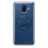 Best heart black: Samsung Galaxy A6 (2018) Transparant Hoesje