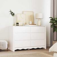 Ladekast Drammen Wit 111 x 43 x 73.5 cm Massief grenenhout