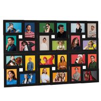 VidaXL Fotolijst voor 24x(10x15 cm) foto mdf zwart