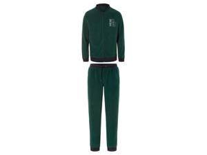 LIVERGY Heren fleece huispak (Groen, M)