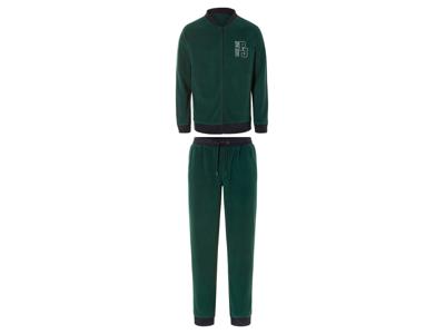 LIVERGY Heren fleece huispak (Groen, XL)