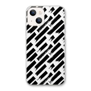 Zwarte vegen: iPhone 13 Transparant Hoesje