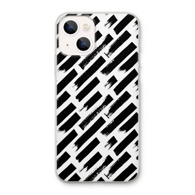 Zwarte vegen: iPhone 13 Transparant Hoesje