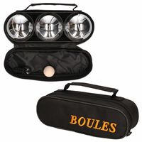 Jeu de boules set 10-delig (6x ballen, 2x houten balletje en draagtas)