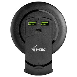 i-tec I-TEC Built-in Desktop Fast Charger USB-oplader 96 W Binnen Uitgangsstroom (max.) 3 A Aantal uitgangen: 3 x 2x USB-A, 1x USB-C