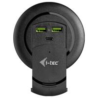 i-tec I-TEC Built-in Desktop Fast Charger USB-oplader 96 W Binnen Uitgangsstroom (max.) 3 A Aantal uitgangen: 3 x 2x USB-A, 1x USB-C - thumbnail