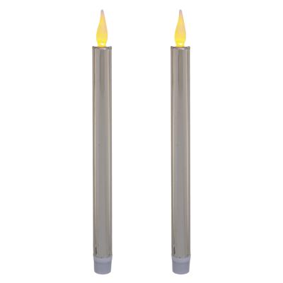 Feeric lights and christmas LED dinerkaarsen - zilver glitters - 28 cm - dunne kaarsen - kerst
