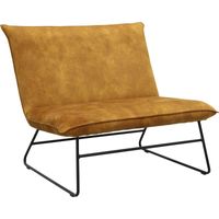 Loveseat Indigo Cognac - thumbnail