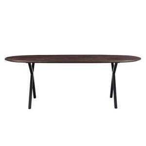 Giga Meubel - Eettafel Bruin Ovaal Mangohout - 200cm - Tafel Genève