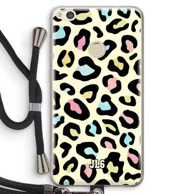 Leopard pattern: Huawei Ascend P8 Lite (2017) Transparant Hoesje met koord