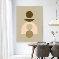 Urban Cotton Wandkleed 'Forma 4 Beige' 145 x 190cm in Frame - black