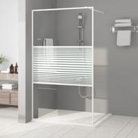 Inloopdouchewand 115x195 cm transparant ESG-glas wit