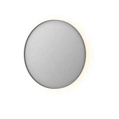 Spiegel INK SP17 Rond Colour Changing LED Rondom 80 x 4 x 80 cm Dimbaar In Aluminium Kader Geborsteld RVS