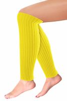 Beenwarmers basic neon geel