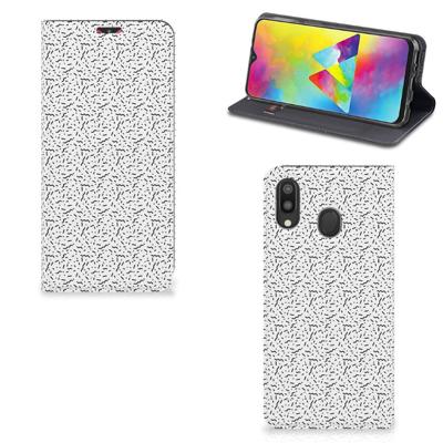 Samsung Galaxy M20 | Hoesje met Magneet | Stripes Dots