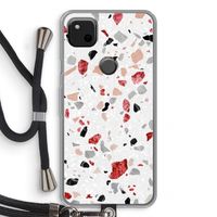Terrazzo N°12: Pixel 4a Transparant Hoesje met koord