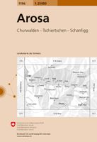 Wandelkaart - Topografische kaart 1196 Arosa | Swisstopo - thumbnail