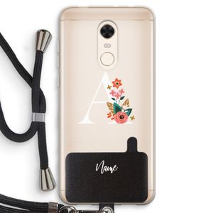 Pink Bouquet: Xiaomi Redmi 5 Transparant Hoesje met koord