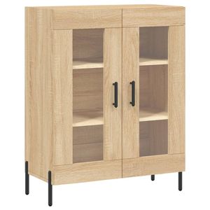 The Living Store Dressoir - Sonoma eiken - 69.5 x 34 x 90 cm - Bewerkt hout en ijzer