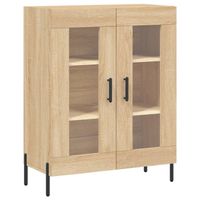 The Living Store Dressoir - Sonoma eiken - 69.5 x 34 x 90 cm - Bewerkt hout en ijzer - thumbnail
