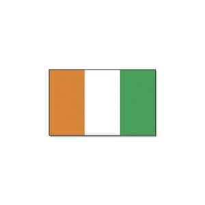 Gevelvlag/vlaggenmast vlag Ivoorkust 90 x 150 cm   -