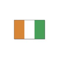 Gevelvlag/vlaggenmast vlag Ivoorkust 90 x 150 cm   -
