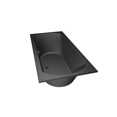 Xenz Lagoon Duobad - 190x90x53 - afvoer Midden - acryl - ebony 6929-29