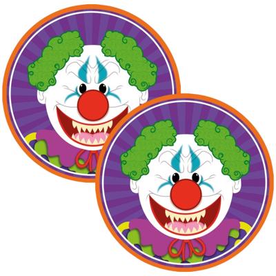 Halloween bierviltjes - 30x stuks - clown - karton - dubbelzijdig