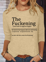 Women's Funny Sarcastic The Fuckening Sarcastic Definition Good Day Then Text Letters Casual Shirt - thumbnail