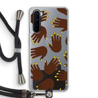 Hands dark: OnePlus Nord Transparant Hoesje met koord Hands dark: OnePlus Nord Transparant Hoesje met koord
