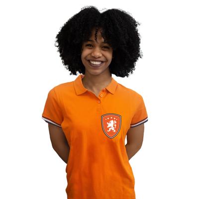 EK / WK supporter poloshirt - dames - oranje schild - Leeuw - Koningsdag EK / WK supporter poloshirt - dames - oranje schild - Leeuw - Koningsdag