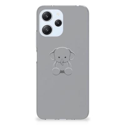 Xiaomi Redmi 12 4G Telefoonhoesje met Naam Grijs Baby Olifant Xiaomi Redmi 12 4G Telefoonhoesje met Naam Grijs Baby Olifant